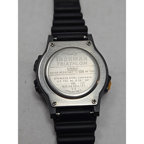 1992 Timex Ironman Triathlon Womens 8 Lap 100M Digital Watch Black New Battery - Picture 10 of 11